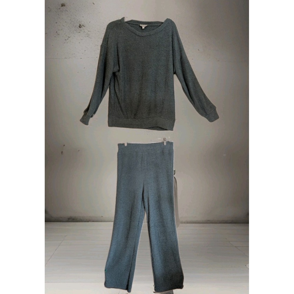 Chenault Women Lounge Set Wide Leg Tracksuit Olive Green Terry 7036JS0170 L